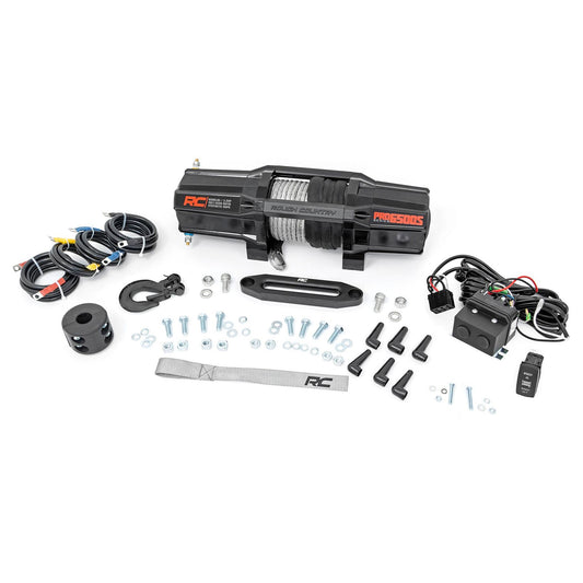 ROUGH COUNTRY 6500-LB Winch W/ Remote | UTV | Synthetic Rope | RS6500SA