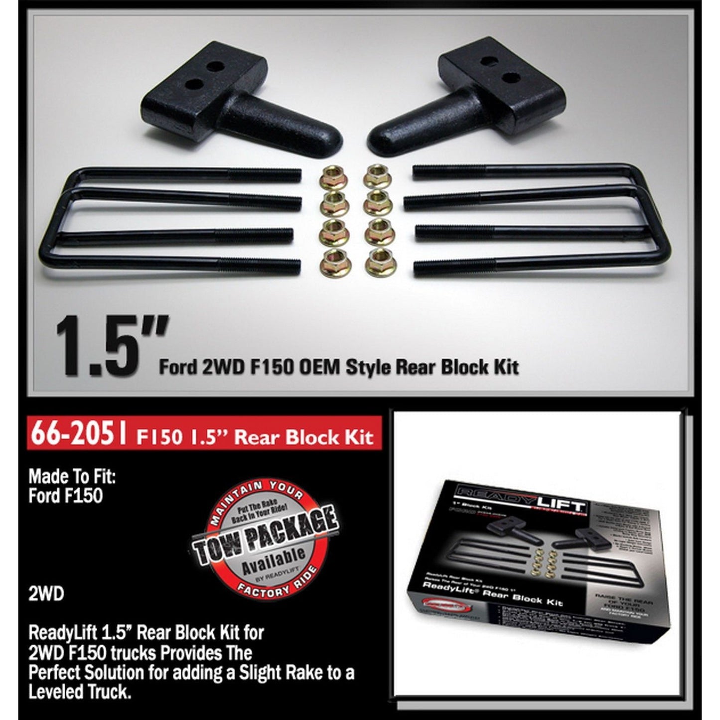 ReadyLIFT 1.5'' Rear Block Kit (F150) 66-2051