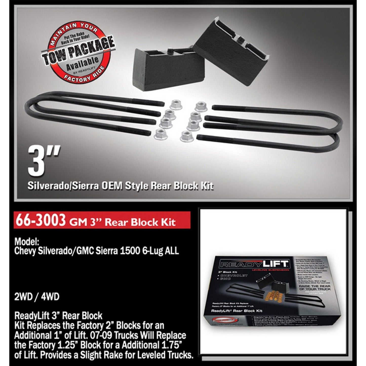 ReadyLIFT 3'' Rear Block Kit (1500) 66-3003