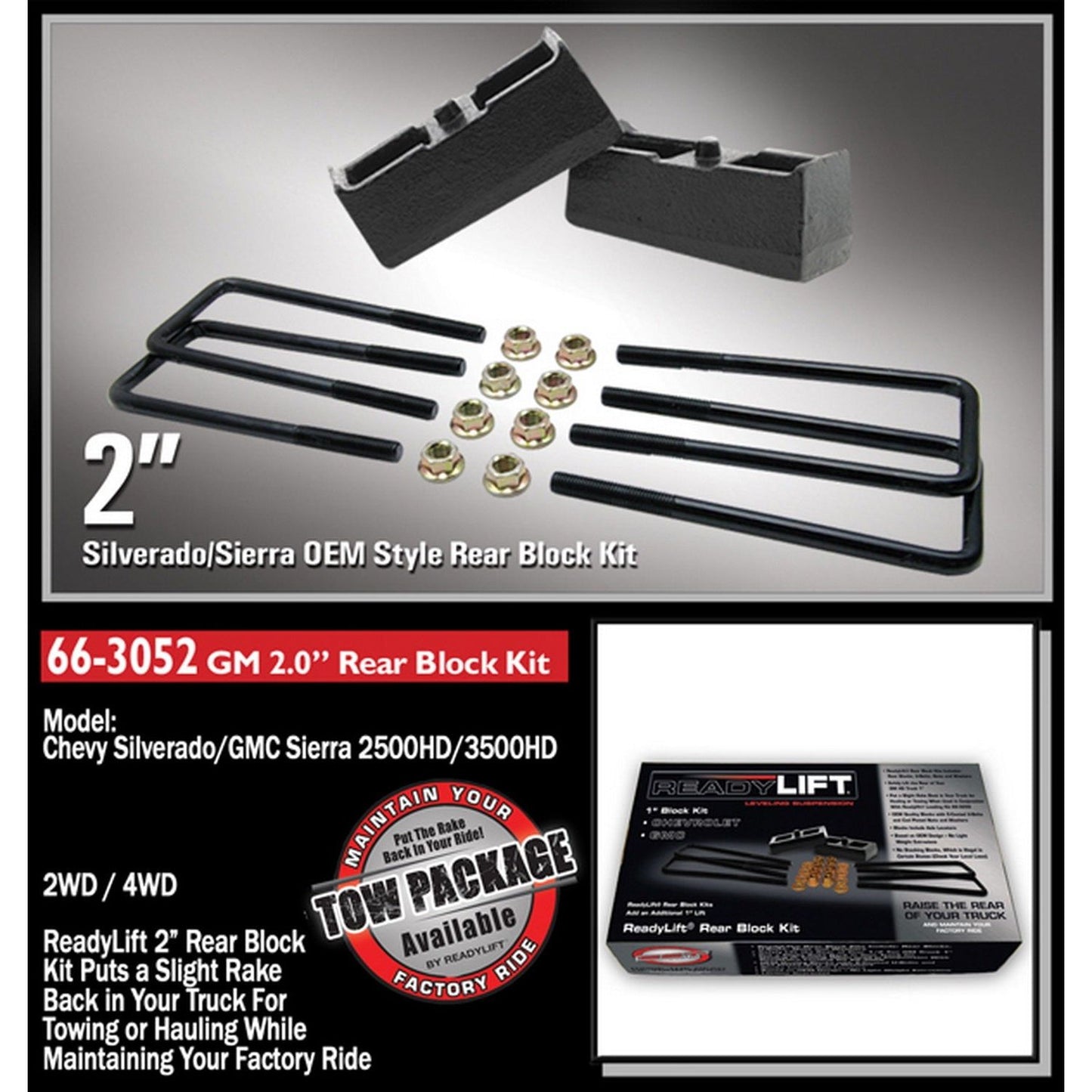 ReadyLIFT 2'' Rear Block Kit (1500/2500/3500HD) 66-3052