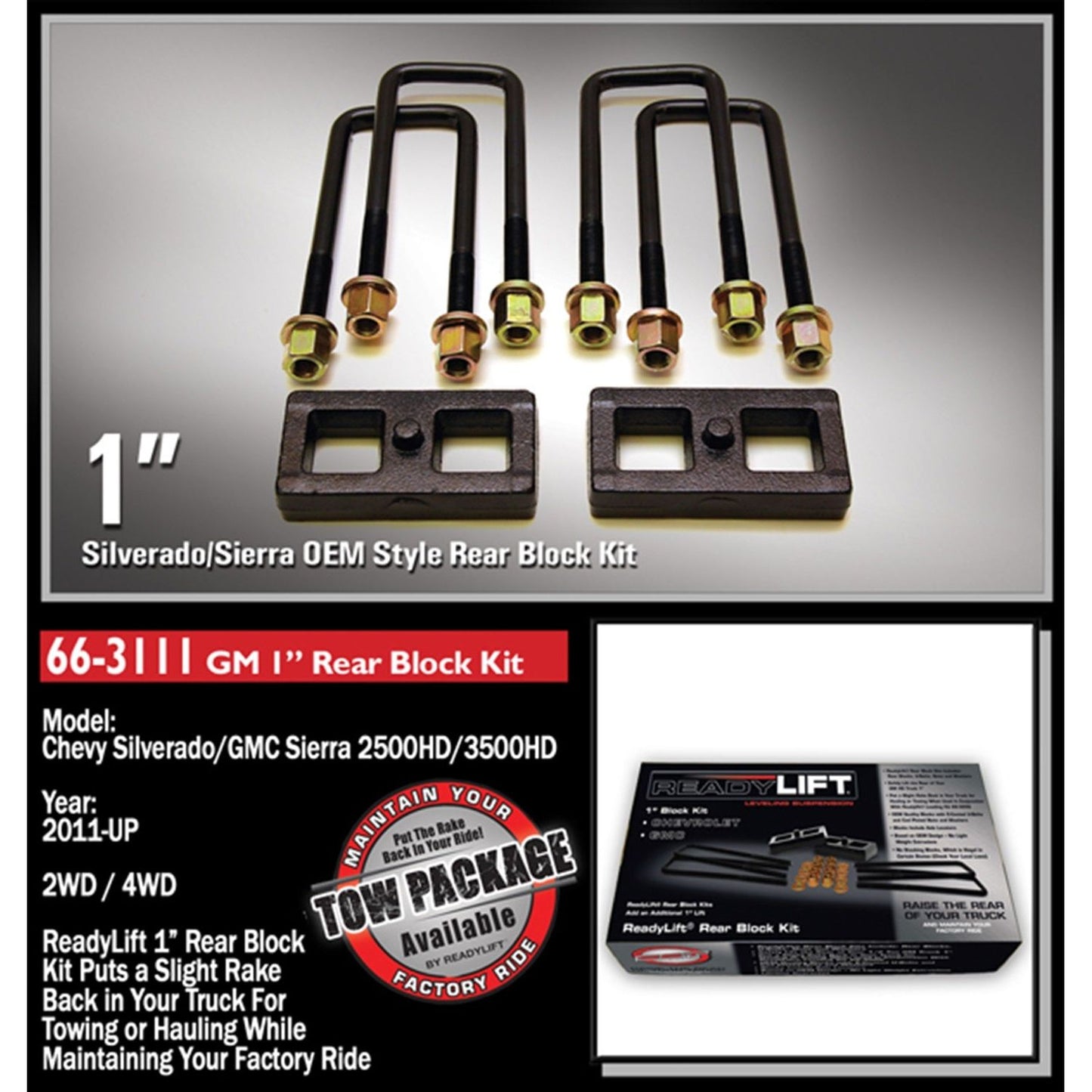 ReadyLIFT 1'' Rear Block Kit (2500/3500HD) 66-3111