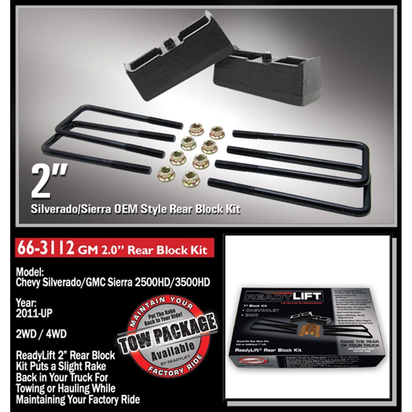 ReadyLIFT 2'' Rear Block Kit (2500/3500HD) 66-3112