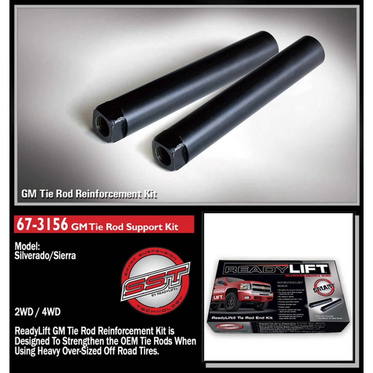 ReadyLIFT Tie Rod Reinforcement Kit - 8 Lug (1500) 67-3156