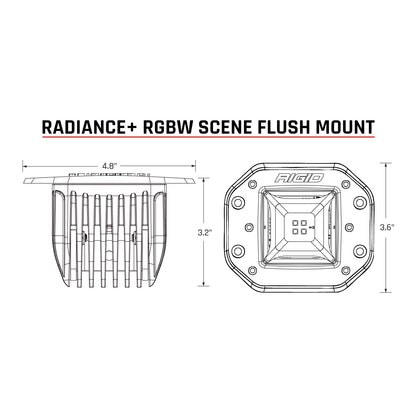 RIGID INDUSTRIES | Radiance Plus Scene RGBW Flush Mount Pair RIGID Industries | 682153