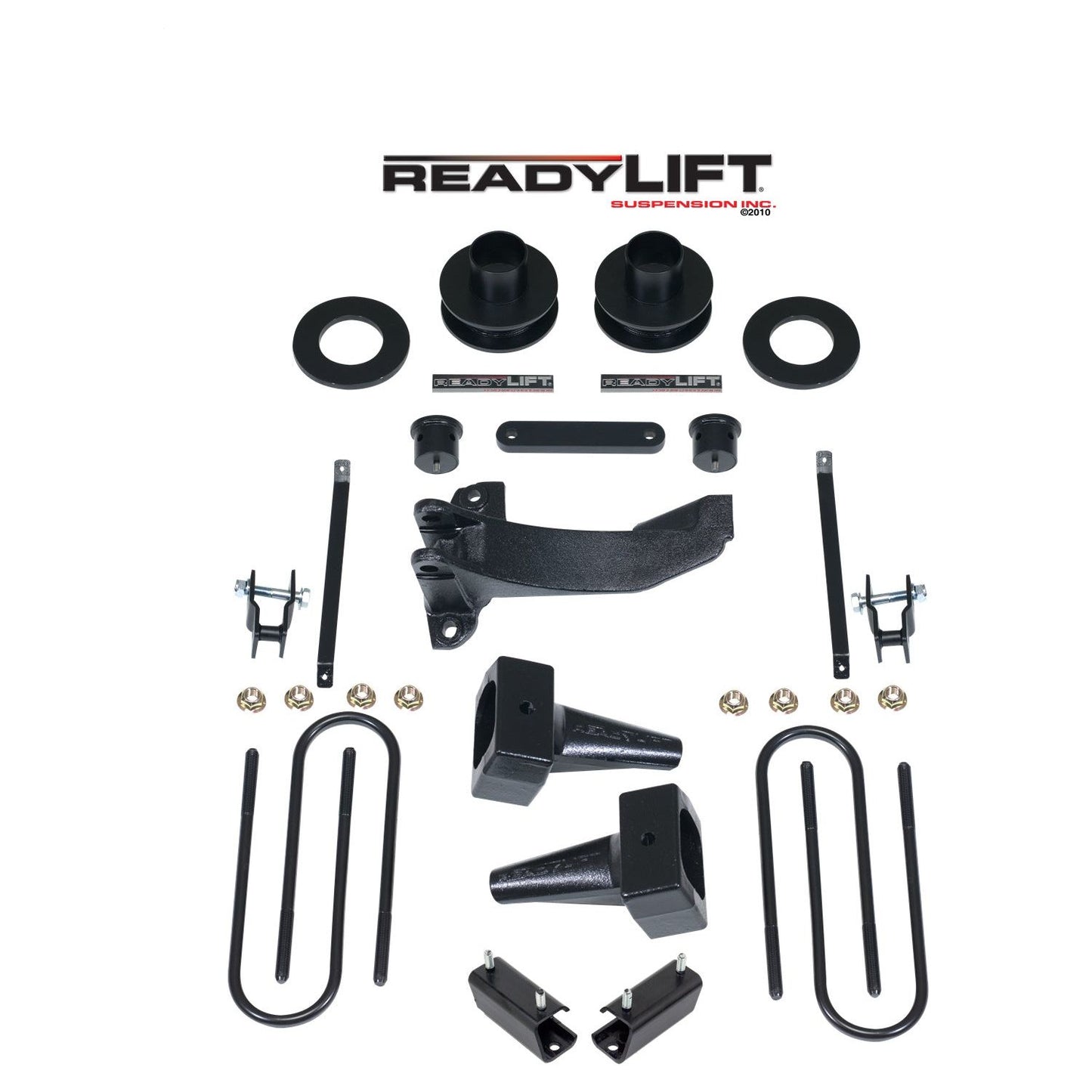 ReadyLIFT 2.5'' SST Lift Kit with 5'' Rear Flat Blocks for 2 Piece Drive Shaft without Shocks (F250/F350/F450) 69-2511TP