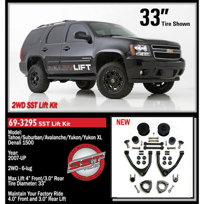ReadyLIFT 4.0'' SST Lift Kit with 3.0'' Rear with Upper Control Arms without Shocks (Tahoe/Suburban/Yukon  Xl) 69-3295