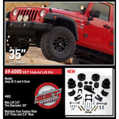 ReadyLIFT 3'' SST Lift Kit without Shocks (JK) 69-6000