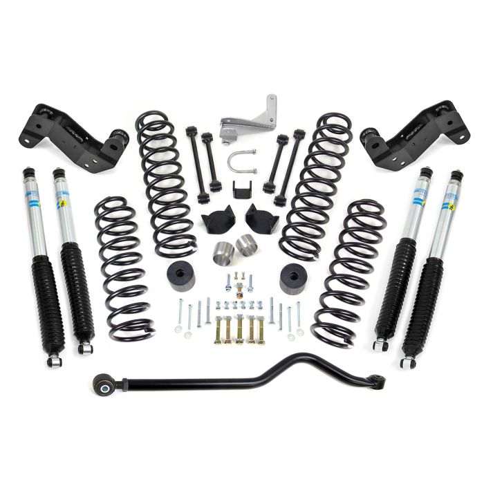 ReadyLIFT Jeep JK 4" Coil Spring Kit With Adjustable Track Bar, Caster Correction Bracket, Exhuast Spacer With Bilstein Shocks 69-6404