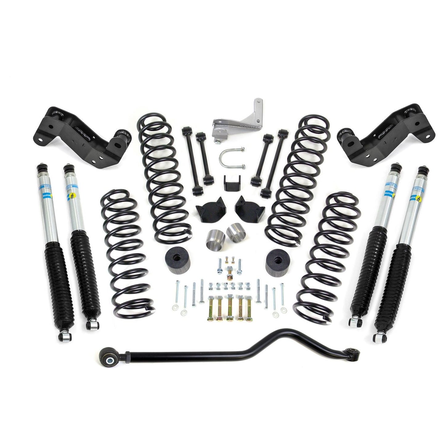 ReadyLIFT 4'' Coil Spring Kit with Adjustable Track Bar, Caster Correction Bracket, Exhaust Spacer with Bilstein Shocks (JK) 69-6404