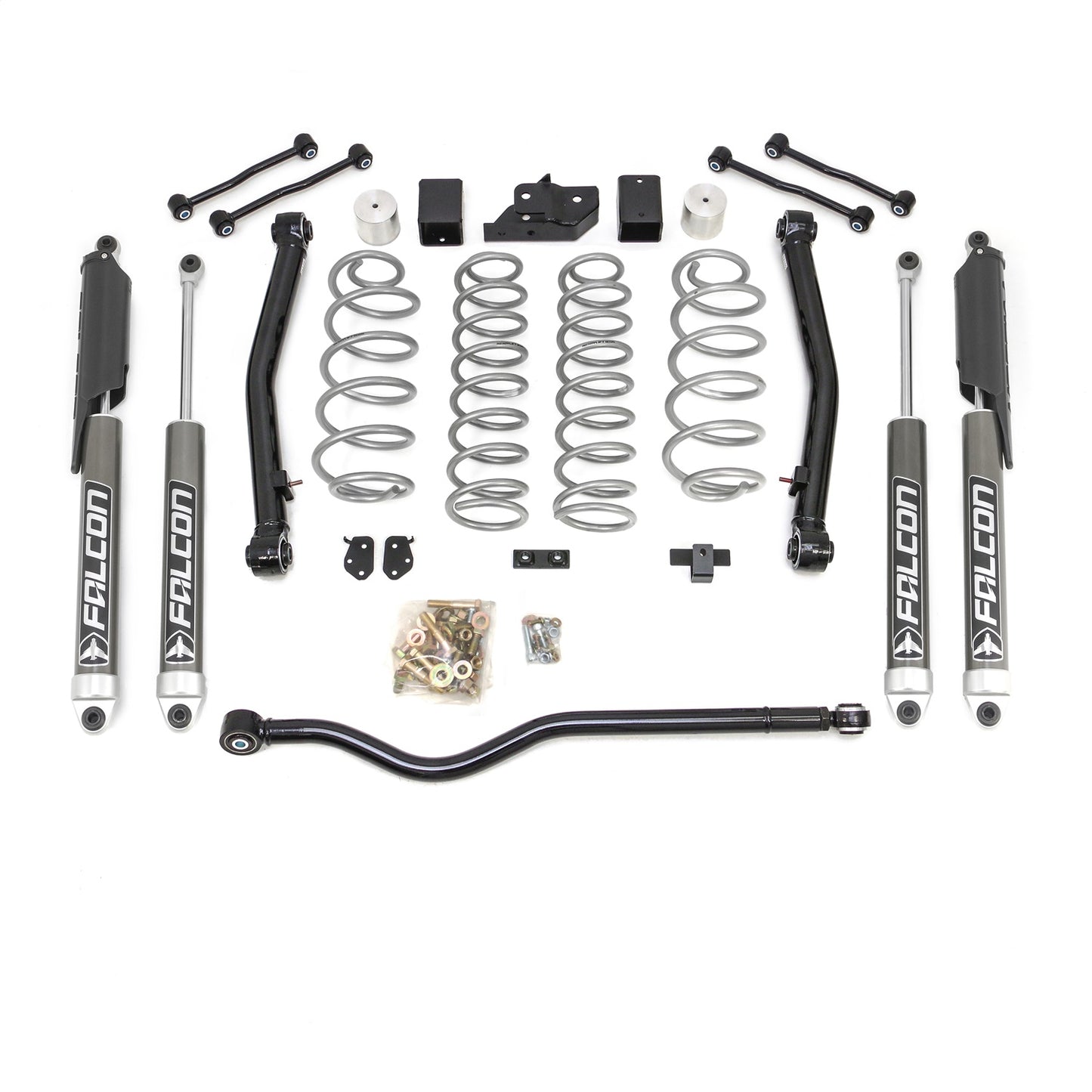 ReadyLIFT Terrain Flex 2-Arm Kit with Falcon 2.1 Shocks. 3.5'' (silver spring plus front track bar) (JL Wrangler) 69-6836