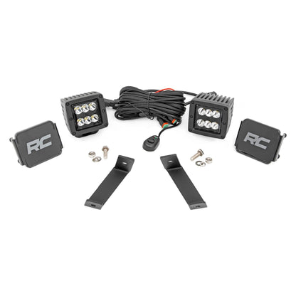 Rough Country Black Series w/ Spot Beam LED Ditch Light Kit I 70078