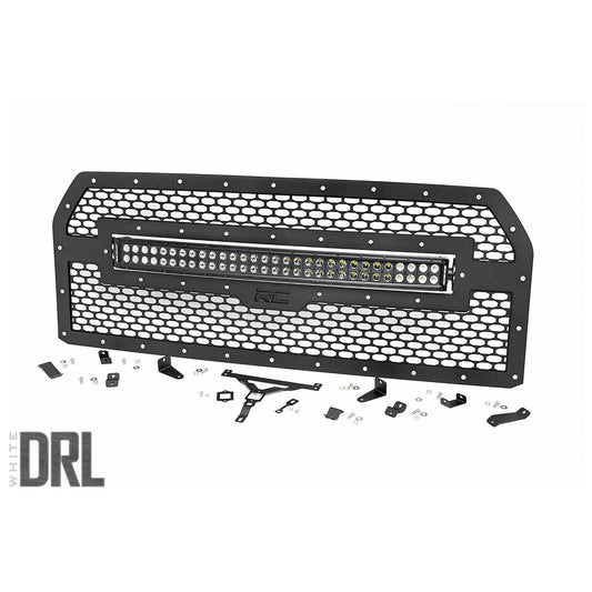 Rough Country Black Series w/ White DRL Mesh Grille I 70193DRL