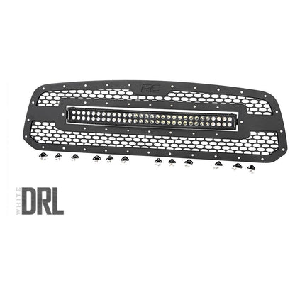 Rough Country Black Series w/ White DRL Mesh Grille I 70199DRL