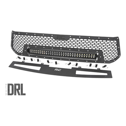 Rough Country Black Series w/ White DRL Mesh Grille I 70225