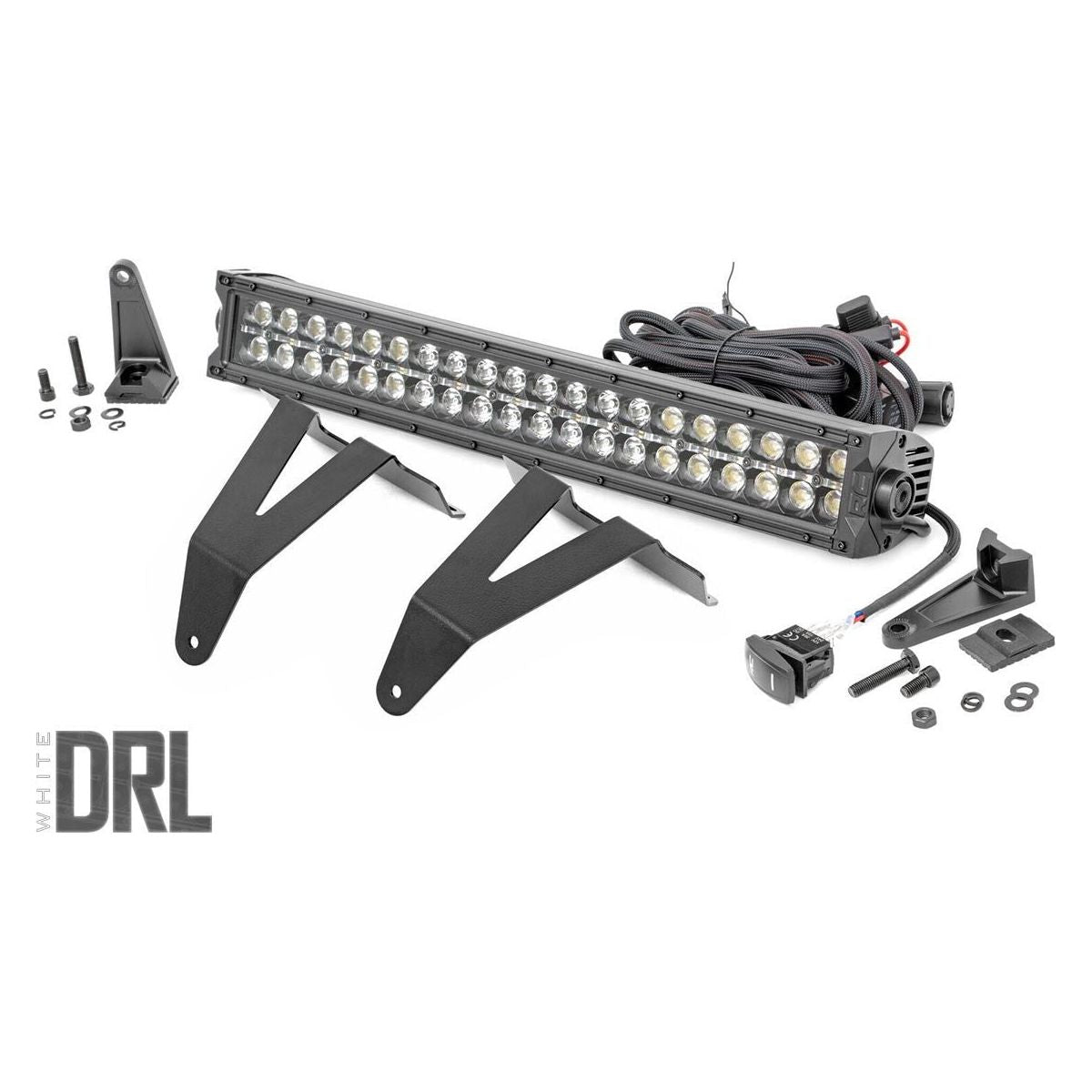 Rough Country Black Series w/ White DRL 20" LED Hidden Bumper Kit I 70779DRL