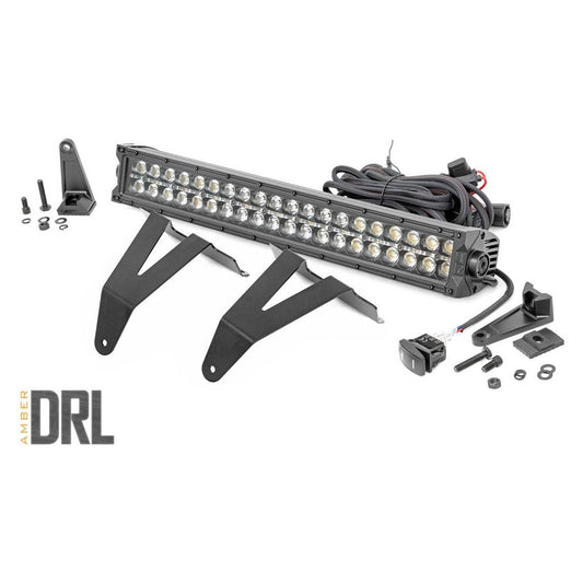 Rough Country Black Series w/ Amber DRL 20" LED Hidden Bumper Kit I 70779DRLA