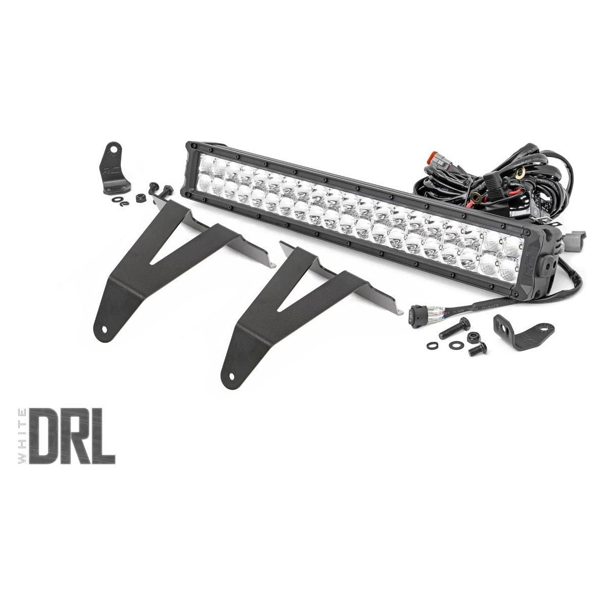 Rough Country Chrome Series w/ White DRL 20" LED Hidden Bumper Kit I 70780