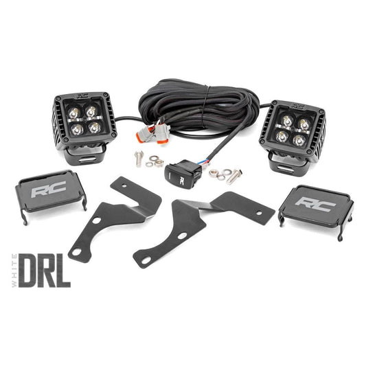 Rough Country Black Series w/ White DRL LED Ditch Light Kit I 70797