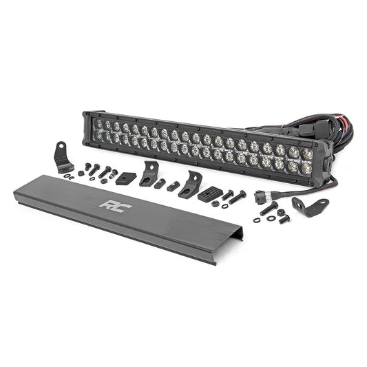 ROUGH COUNTRY 20 Inch Black Series LED Light Bar | Dual Row | Cool White DRL | 70920BD