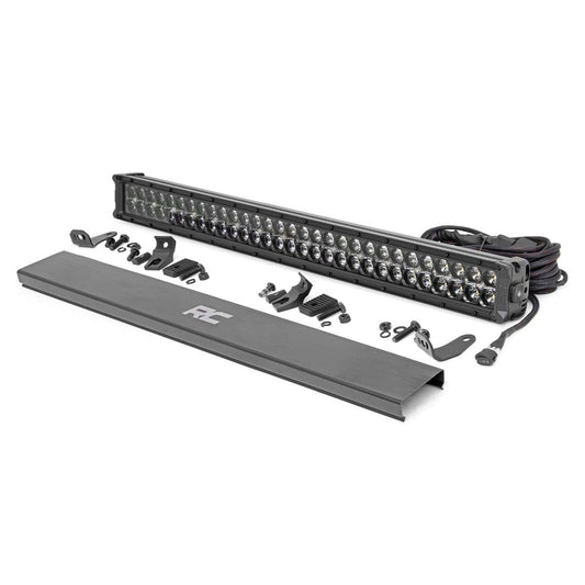 ROUGH COUNTRY 30 Inch Black Series LED Light Bar | Dual Row | Cool White DRL | 70930BD