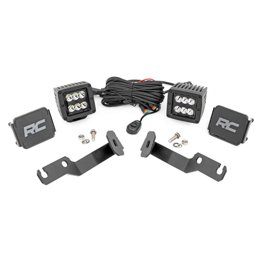 Rough Country Black Series w/ Spot Beam Low-Profile LED Light Ditch Light Kit I 71087