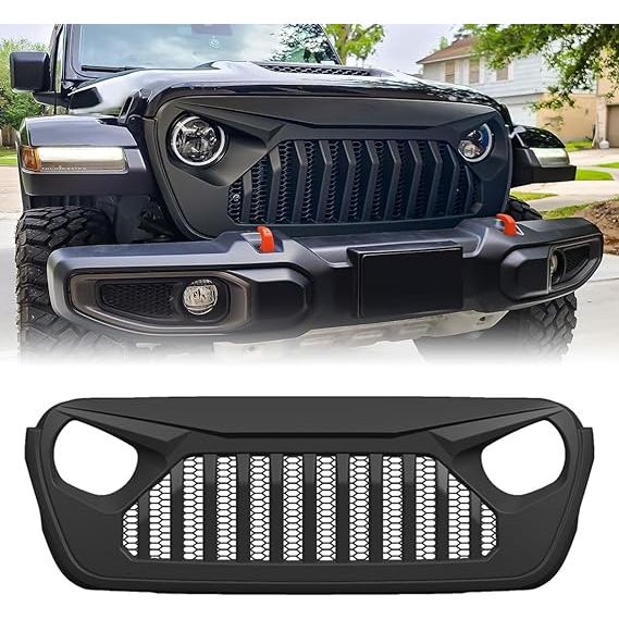 Angry Grill for 18-C Jeep Wrangler JL  2 - 4 Door Models & Gladiator JT (Black - paint service available)