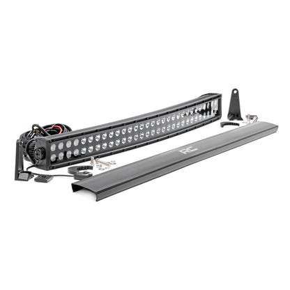 ROUGH COUNTRY 30 Inch Black Series LED Light Bar | Curved | Dual Row | 72930BL