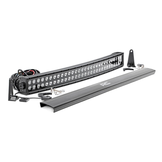 ROUGH COUNTRY 30 Inch Black Series LED Light Bar | Curved | Dual Row | 72930BL
