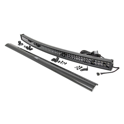 ROUGH COUNTRY 54 Inch Black Series LED Light Bar | Curved | Dual Row | Cool White DRL | 72954BD