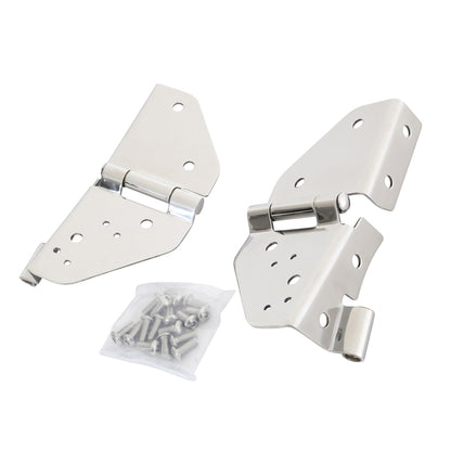 Smittybilt Windshield Hinge Pair Stainless Steel No Drill Installation I 7403