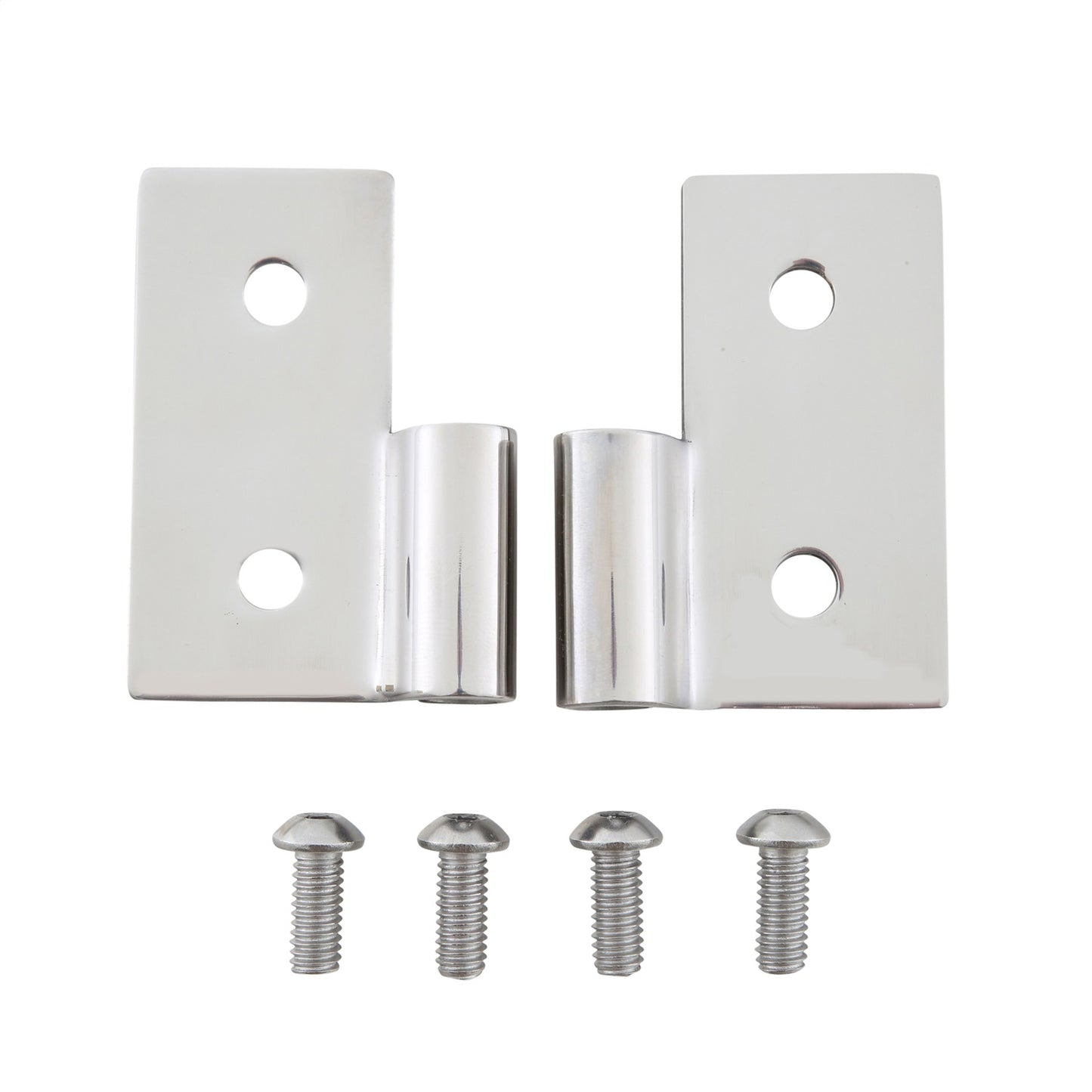 Smittybilt Lower Door Hinge Bracket Pair Stainless Steel No Drilling Installation Front I 7407