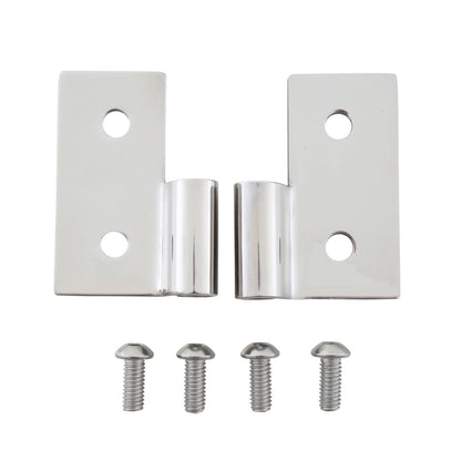 Smittybilt Lower Door Hinge Bracket Pair Stainless Steel No Drilling Installation Front I 7407