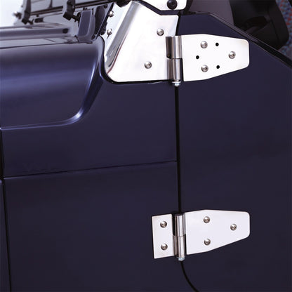 Smittybilt Door Hinge Fits w/Full Steel Door Completed Set Of 4 Stainless Steel No Drill Installation Front I 7420