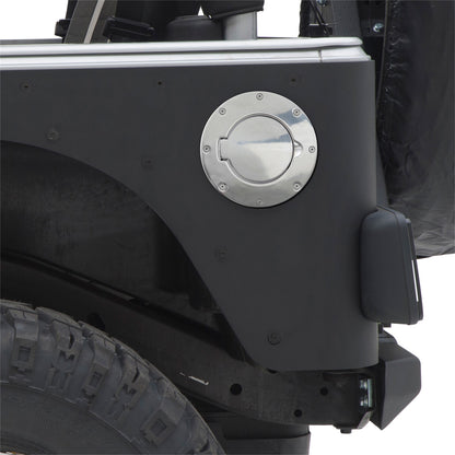 Smittybilt Billet Style Gas Cover Polished No Drilling Installation I 75000