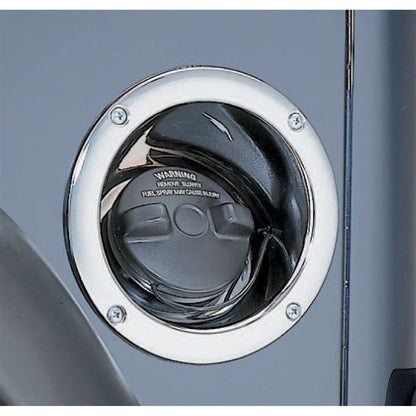 Smittybilt Gas Filler Housing Direct Replacement Chrome No Drill Installation I 7508