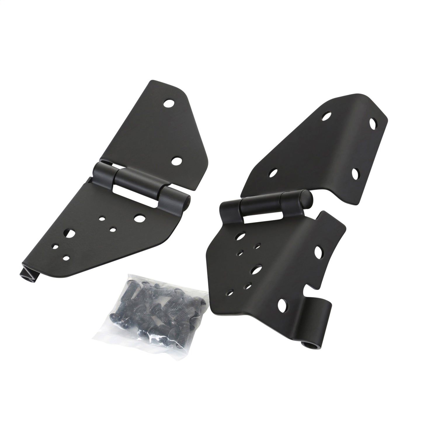 Smittybilt Windshield Hinge Pair Black No Drill Installation I 7603