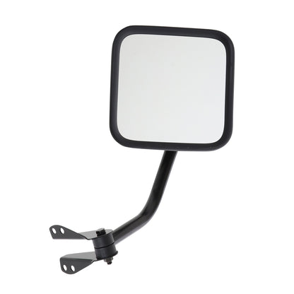 Smittybilt Side Mirror Kit Pair Black No Drill Installation Fits YJ w/Aftermarket Hinges I 7617