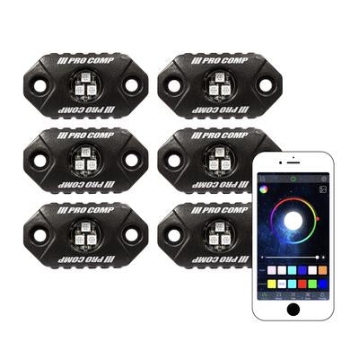 Pro Comp RGB 6 LED 9W Rock Light Kit 76501RGB