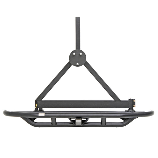 Smittybilt SRC Rear Bumper w/Hitch Black No Drill Installation w/o D-Ring Tabs I 76621-01