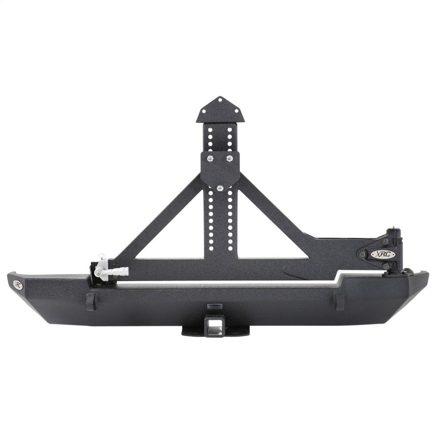 Smittybilt XRC Tire Carrier Rear w/Swing A Way Tire Carrier[31-40 in. Tire] Black Textured No Drill Installation For Use w/Smittybilt Bumper PN[76653] Not Incl. I 76654