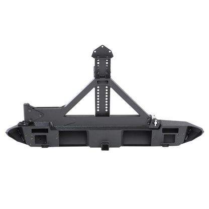 Smittybilt XRC Tire Carrier Rear w/Swing A Way Tire Carrier[31-40 in. Tire] Black Textured No Drill Installation For Use w/Smittybilt Bumper PN[76653] Not Incl. I 76654