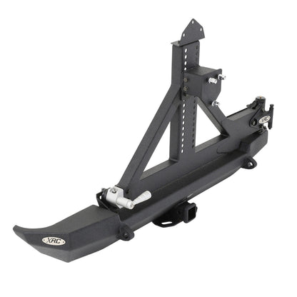 Smittybilt XRC Tire Carrier Rear w/Swing A Way Tire Carrier[31-40 in. Tire] Black Textured No Drill Installation For Use w/Smittybilt Bumper PN[76653] Not Incl. I 76654