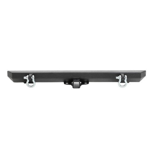 SMITTYBILT | SRC Classic Rear Bumper W/ D Rings Black Textured 1976-1983 Jeep CJ5 76-06 Wrangler CJ/YJ/TJ/LJ Smittybilt |76750D