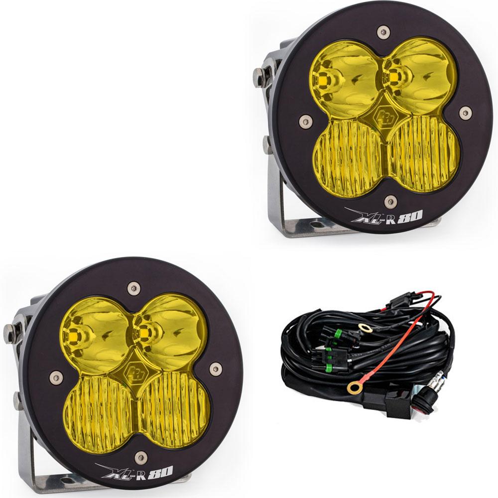 BAJA DESIGNS LED Light Pods Baja Amber Lens Driving Combo Pattern Pair XL R 80 Series Baja Designs I 767813