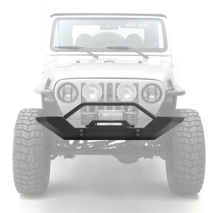 Smittybilt XRC Front Bumper Textured Black w/Two Light Tabs[Up to 9 in. Lights] I 76800