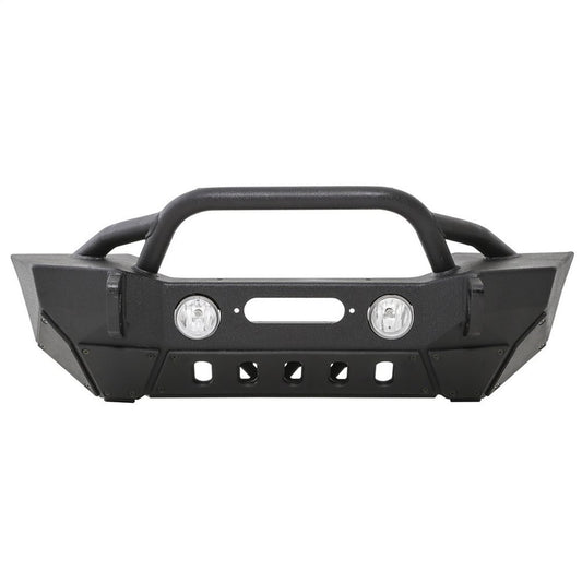 Smittybilt XRC GEN 2 Front Bumper Textured Black Incl. D-Rings O.E. Fog Light Ports [Lights Not Included] Compatible w/Alpine Front Facing Camera [HCE-2600FD4] Sold Separately I 76807