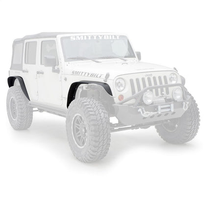 Smittybilt XRC Fender Flare Set Front And Rear Textured Black Steel I 76837