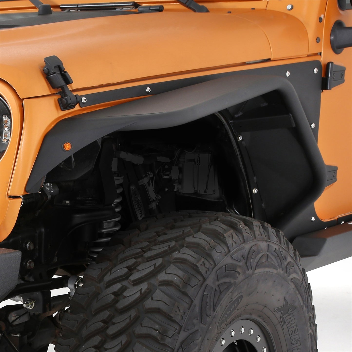 Smittybilt XRC Fender Flare Set Front Black Textured 3/4 in. L.E.D Turn Signal Lights Incl. I 76838