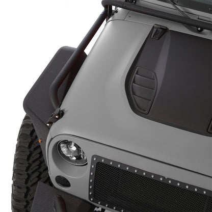 Smittybilt XRC Fender Flare Set Front Black Textured 3/4 in. L.E.D Turn Signal Lights Incl. I 76838