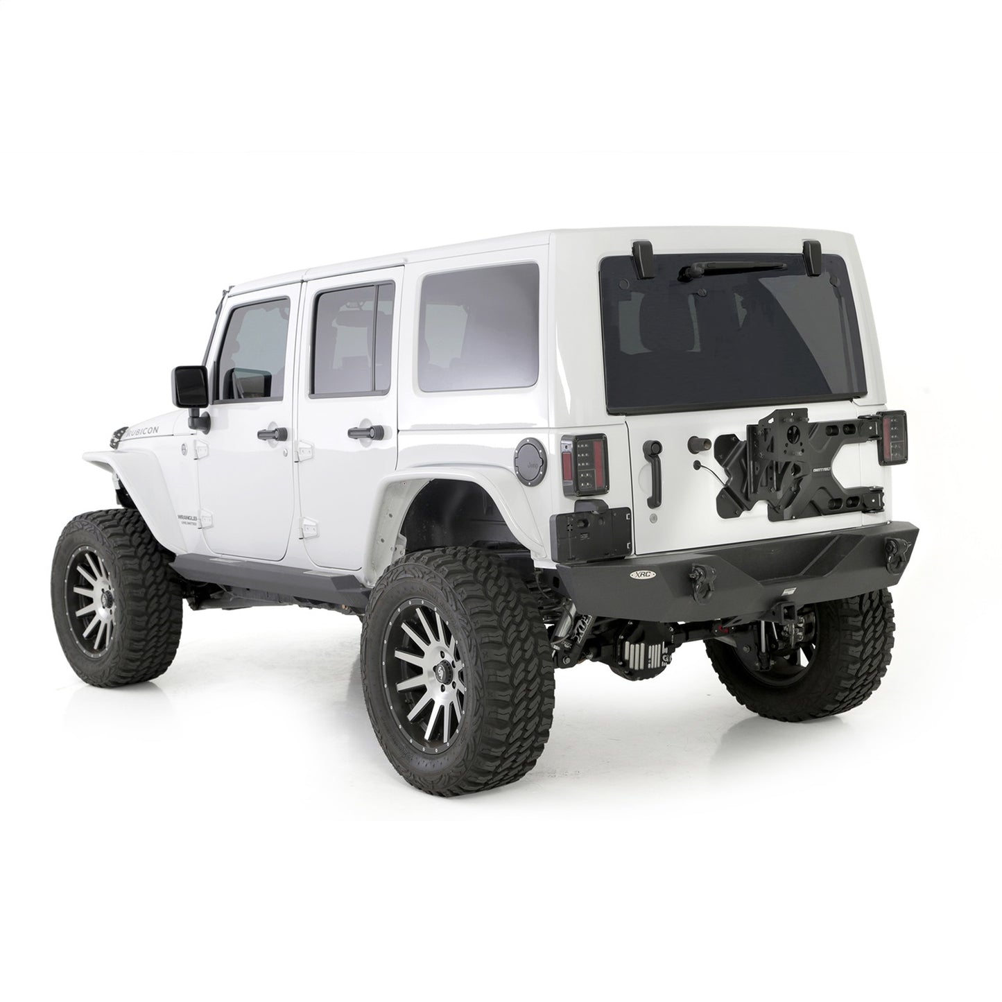 Smittybilt XRC Rear Bumper Matte Black Textured Powder Coat Incl. Hitch[Class III] And D-Rings I 76855